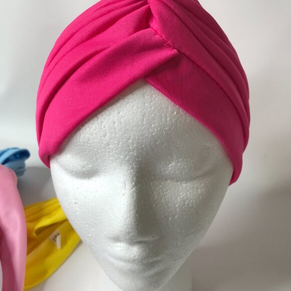 6 Pack Assorted Colors Women's Stretchy Turban Head Coverings - Picture 9 of 11